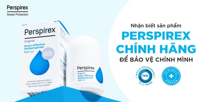Nhận biết lăn khử mùi Perspirex chính hãng để bảo vệ chính mình