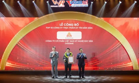 Công Ty Cổ Phần Việt Nam Kỹ Nghệ Súc Sản VISSAN đạt danh hiệu Top 10 Công Ty Uy Tín Ngành Thực phẩm - Đồ uống 2024