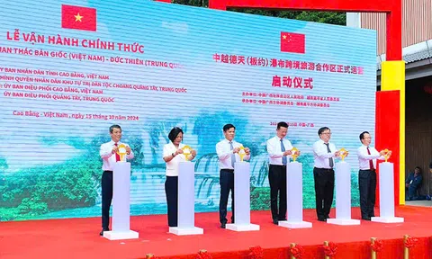 Vận hành chính thức Khu cảnh quan thác Bản Giốc (Việt Nam) - Đức Thiên (Trung Quốc)