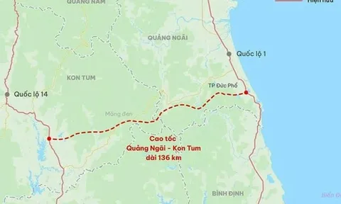 Đề xuất phương án xây cao tốc Quảng Ngãi-Kon Tum