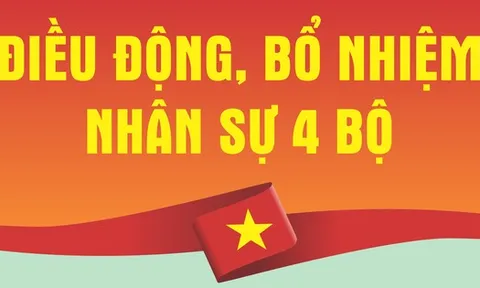 NHÂN SỰ TRONG TUẦN: Điều động, bổ nhiệm nhân sự ở 4 bộ