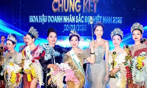 Tuyệt tác vương miện của nghệ nhân Hồ Thị Thanh Hương tại Hoa hậu Doanh nhân 2025