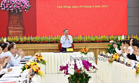 Tổng Bí thư Tô Lâm: Lịch sử đang trao cho tỉnh Lâm Đồng mới cơ hội chưa từng có để phát triển
