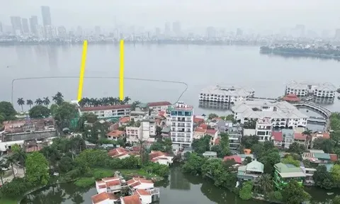 Cận cảnh vị trí được đề xuất làm đường hầm qua Hồ Tây