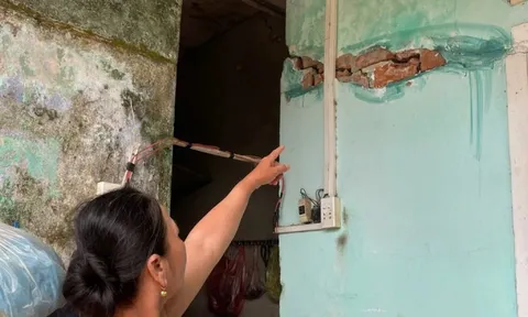Nhà dân Đà Nẵng nứt nẻ do quá trình thi công đường cao tốc
