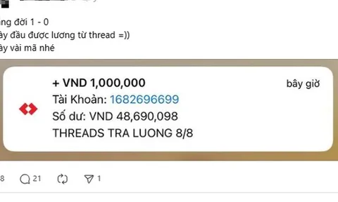 Dân tình liên tục khoe được mạng xã hội Threads trả lương đến vài chục triệu đồng: Có thật không?