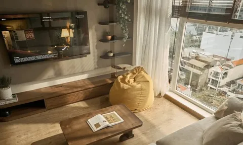 Không gian ấm cúng mộc mạc của căn hộ 62m2 hai phòng ngủ