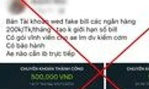 Bắt 5 đối tượng bán hình ảnh hóa đơn chuyển khoản ngân hàng giả