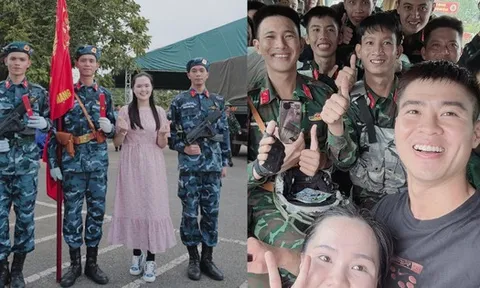 Tiểu thư Quỳnh Anh lên đồ như công chúa cùng Duy Mạnh đi đu chiến sĩ 80, khoe ảnh "thắng đời 1-0"