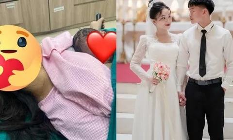 Vợ Hồ Văn Cường sinh em bé