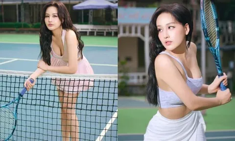 Mai Phương Thuý cực quyến rũ trên sân tennis, trong tủ đồ lượng outfit tennis nhiều hơn quần áo mặc hàng ngày