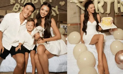 Ảnh nét căng: Gia đình Bùi Tiến Dũng “gấp 3 visual”, vợ mẫu Tây chiếm trọn spotlight, netizen: Xinh đẹp nhất dàn WAGs Việt!
