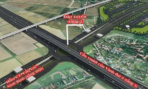 Chỉ 10 ngày nữa, siêu nút giao 3 tầng giúp kết nối 2 tuyến cao tốc trị giá 94.000 tỷ sẽ được hoàn thành, từ Ninh Bình đến Hà Nội thêm thuận lợi