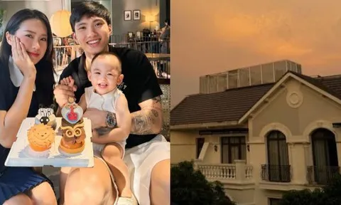Vợ chồng Văn Hậu - Hải My rộn ràng tân gia biệt thự bề thế xa hoa, nội thất bạc tỷ lần đầu hé lộ