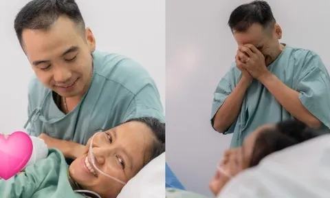 Hoa hậu H'Hen Niê sinh con gái đầu lòng, chồng "khóc như mưa" trong phòng sinh
