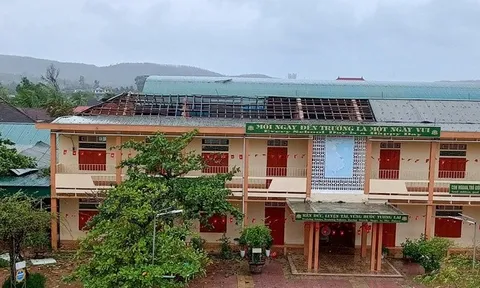 Nhiều trường học ở Nghệ An tan hoang sau bão Bualoi