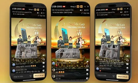 Sunshine Legend City "gây sốt" với công nghệ sa bàn ảo lần đầu xuất hiện trên sóng livestream NobleGo
