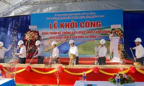 Đà Nẵng khởi công dự án chống sạt lở gần trăm tỷ dọc sông Tam Kỳ