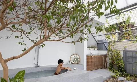 Cầu thang và sân chơi trẻ em thú vị trong nhà ống diện tích nhỏ