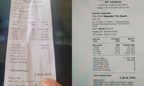 Tiền nước nhiều hộ dân ở Thanh Hoá lên đến cả triệu 1 tháng, gấp 10 lần bình thường