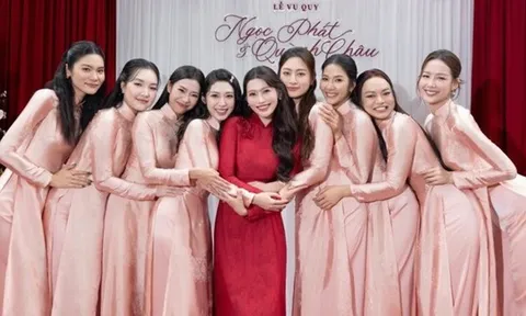 Dàn phù dâu "cực chất" trong lễ vu quy của nàng Hậu Chế Nguyễn Quỳnh Châu