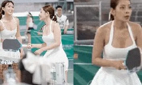 Chi Pu mặc "mát mẻ", khoe visual trắng phát sáng cùng "em Kim vén váy" đánh pipickleballckleball