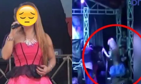 Kinh hoàng nữ ca sĩ bị rắn cắn ngay trên sân khấu