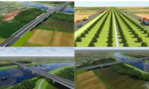 Hình ảnh thiết kế tuyến đường 10 làn xe nối trung tâm Thái Bình với Phố Hiến