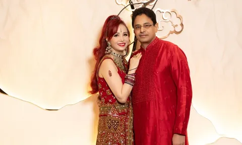 Vợ chồng hoa hậu Diệu Hoa tình tứ dự lễ hội Diwali