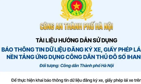 Các bước khai báo thông tin đăng ký xe, GPLX qua ứng dụng iHanoi