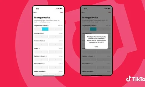 TikTok chuẩn bị cho phép người dùng giảm bớt nội dung AI trên feed