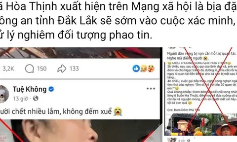 Số liệu thống kê số người chết tại xã bị phao tin "hàng trăm người chết" do lũ dữ