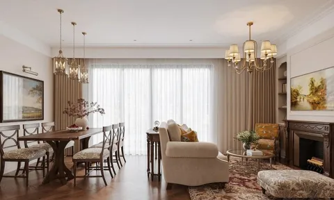 Thiết kế nội thất phong cách Âu Mỹ cho căn hộ 110m2