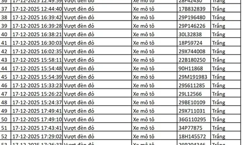 113 chủ xe máy, ô tô có biển số sau nhanh chóng nộp phạt nguội theo Nghị định 168