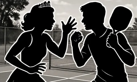 Chấn động: Hoa hậu Vbiz ẩu đả hot boy trên sân pickleball, bóng đi đường bóng nhưng vợt đi vào mặt!