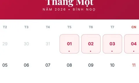 Bộ Nội vụ thông báo về lịch nghỉ Tết Dương lịch 4 ngày liên tục