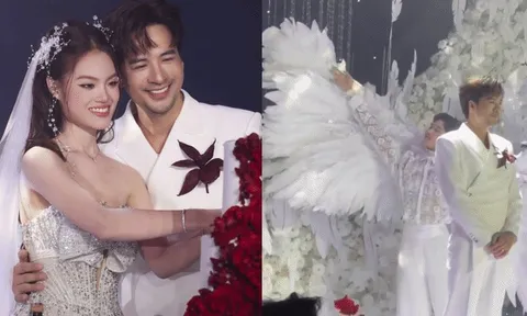 Đám cưới nam diễn viên Vbiz và vợ bác sĩ kém 16 tuổi: Cô dâu chú rể sánh đôi, dàn sao nổi tiếng tham dự