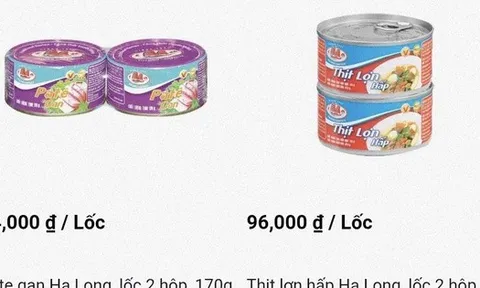 Một siêu thị thông báo thu hồi đồ hộp Hạ Long trên toàn hệ thống