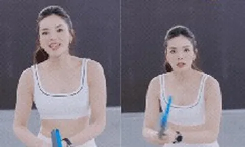 Đi học muộn nhưng thầy xịn khỏi bàn: Kỳ Duyên được Lý Hoàng Nam kèm cặp chơi pickleball, visual trắng phát sáng gây sốt MXH