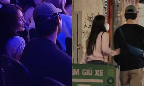 "Tóm dính" Khả Ngân tình tứ đi xem kịch với trai lạ, còn công khai khoác tay cười nói rộn ràng giữa đêm khuya