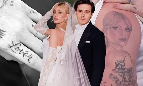 70 hình xăm của Brooklyn Beckham đều liên quan đến vợ