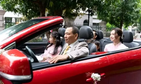 Mãn nhãn dàn xe VinFast độc bản trong đám cưới Minh Hoàng: Tỷ phú Phạm Nhật Vượng đích thân cầm lái