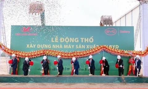 Động thổ xây dựng nhà máy sản xuất pin ô tô điện trị giá 130 triệu USD tại TP Huế