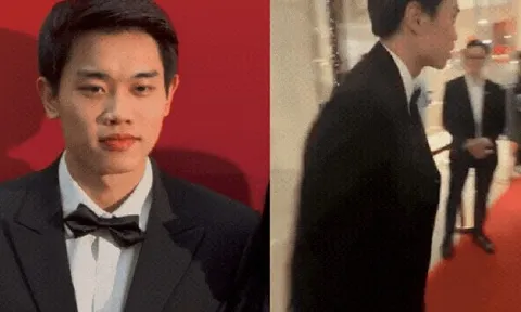 Đình Bắc gặp chuyện "dở khóc dở cười", diện vest bảnh bao đi nhận giải vẫn bị bảo vệ chặn cửa hỏi vé mời