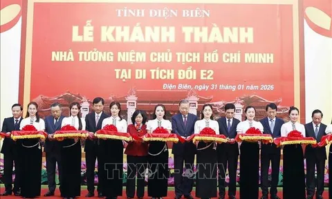 Tổng Bí thư Tô Lâm dự Lễ Khánh thành Nhà tưởng niệm Chủ tịch Hồ Chí Minh tại Di tích Đồi E2