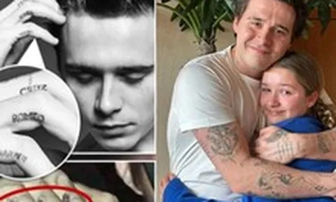 Cạn sạch tình nghĩa: Sau David Beckham-Victoria, 3 em ruột cũng bị Brooklyn xoá hình xăm, Harper tưởng được cưng cũng bị phũ phàng