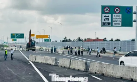 Dừng thông xe trên cao tốc Quảng Ngãi - Hoài Nhơn