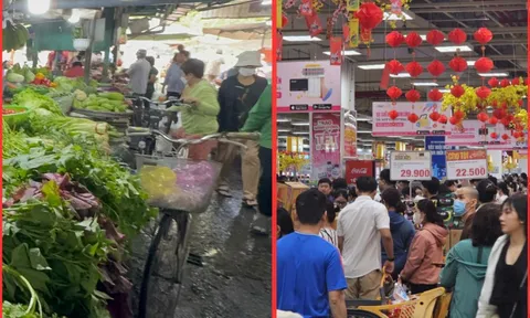 Khung cảnh trái ngược ở siêu thị và chợ truyền thống TPHCM ngày 26 Tết