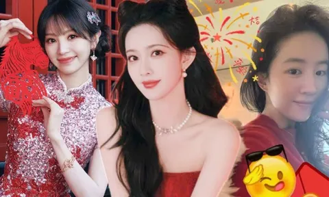 Sao Cbiz "nhuộm đỏ" mùng 1: Mẹ con Angelababy nghi ăn Tết với Huỳnh Hiểu Minh, 1 mỹ nam chi 980 triệu lì xì fan