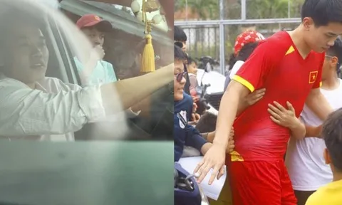 Đình Bắc tự lái xế hộp đi đá bóng giúp đỡ hoàn cảnh khó khăn ở quê, được cả làng vây kín chào đón